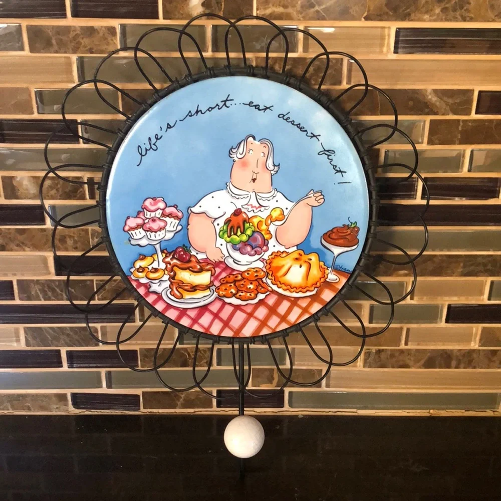 Tracey Flickinger kitchen towel hanger‎ LIFE’S SHORT…EAT DESSERT FIRST